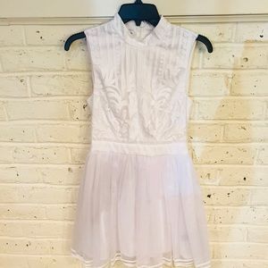 Adorable white Bebe tulle and lace dress